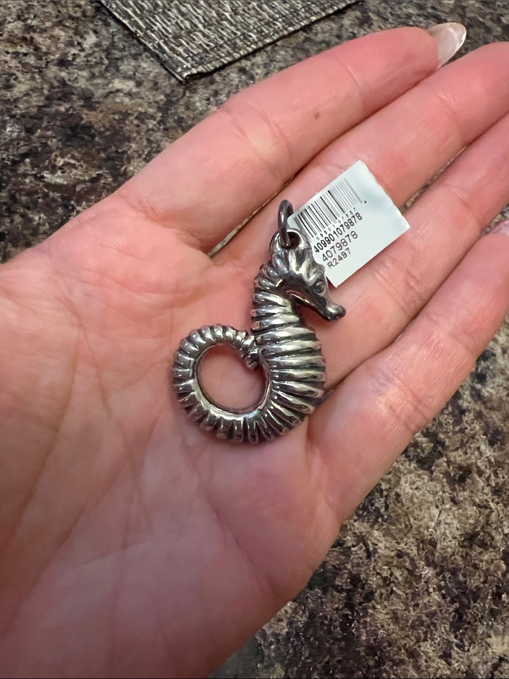 Seahorse necklace charm